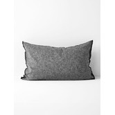 Aura By Tracie Ellis Smoke Chambray Fringed Cotton Blend Standard Pillowcase