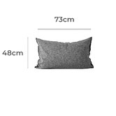 Aura By Tracie Ellis Smoke Chambray Fringed Cotton Blend Standard Pillowcase