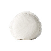 Aura By Tracie Ellis Fringed Vintage Wash 45cm Round Linen Cushion