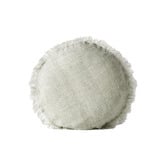 Aura By Tracie Ellis Fringed Vintage Wash 45cm Round Linen Cushion
