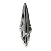 Aura By Tracie Ellis Herringbone Pure Linen Throw