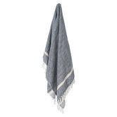 Aura By Tracie Ellis Herringbone Pure Linen Throw