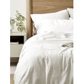 Aura By Tracie Ellis White Maison Vintage Linen-Blend Quilt Cover