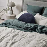 Aura By Tracie Ellis Glacier European Flax Linen Quilt Cover