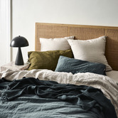 Aura By Tracie Ellis Greystone Emile European Flax Linen Quilt Cover
