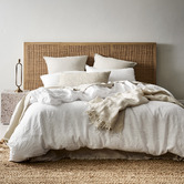 Aura By Tracie Ellis Marshmallow Emile European Flax Linen Quilt Cover