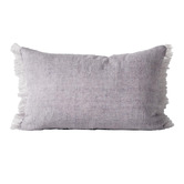 Aura By Tracie Ellis Fringed Vintage Wash Rectangular Linen Cushion