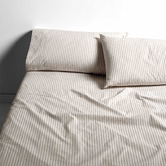 Aura By Tracie Ellis Ticking Stripe Queen Sheet Set