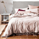 Aura By Tracie Ellis Nude Maison Vintage Linen-Blend Quilt Cover