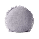 Aura By Tracie Ellis Fringed Vintage 55cm Round Pure Linen Cushion