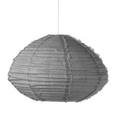 Aura By Tracie Ellis Cloud Fringed Oval Pendant Shade