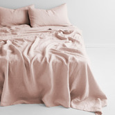 Aura By Tracie Ellis Blush Pink Evie Stonewashed Organic Cotton Quilt Cover