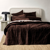 Aura By Tracie Ellis Chocolate Luxury Velvet Coverlet