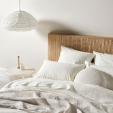 Aura By Tracie Ellis White Evie Stonewashed Organic Cotton Quilt Cover