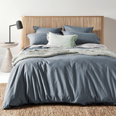 Aura By Tracie Ellis Denim Evie Stonewashed Organic Cotton Quilt Cover