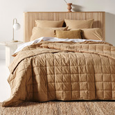 Aura By Tracie Ellis Pecan Evie Stonewashed Cotton King Coverlet
