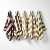 Aura By Tracie Ellis Riviera Stripe Cotton Bathroom Towels