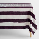 Aura By Tracie Ellis Riviera Stripe Cotton &amp; Linen Tablecloth