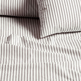 Aura By Tracie Ellis Ticking Stripe Cotton Sheet Set