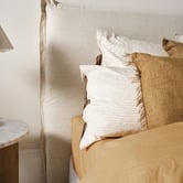Aura By Tracie Ellis Chambray Mini Stripe Linen &amp; Cotton Quilt Cover