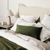 Aura By Tracie Ellis Chambray Mini Stripe Linen &amp; Cotton Quilt Cover