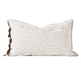 Aura By Tracie Ellis Chambray Mini Stripe Linen &amp; Cotton Standard Pillowcase