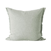 Aura By Tracie Ellis Chambray Fringe Linen &amp; Cotton European Pillowcase