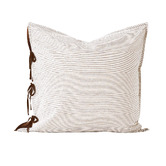 Aura By Tracie Ellis Chambray Mini Stripe Linen &amp; Cotton European Pillowcase