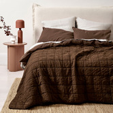 Aura By Tracie Ellis Chocolate Emile&nbsp;Linen Coverlet