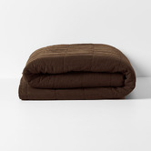 Aura By Tracie Ellis Chocolate Emile&nbsp;Linen Coverlet