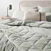 Aura By Tracie Ellis Chambray Linen &amp; Cotton Coverlet