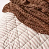 Aura By Tracie Ellis Ticking Stripe  Cotton Coverlet