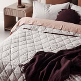 Aura By Tracie Ellis Ticking Stripe  Cotton Coverlet