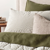 Aura By Tracie Ellis Ticking Stripe  Cotton Coverlet