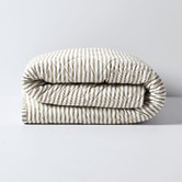 Aura By Tracie Ellis Ticking Stripe  Cotton Coverlet