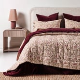 Aura By Tracie Ellis Mulberry Oasis Cotton Queen/King Coverlet
