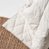 Aura By Tracie Ellis Ticking Stripe  Cotton Coverlet