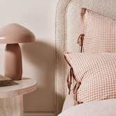 Aura By Tracie Ellis Mini Gingham European Flax Linen &amp; Cotton Quilt Cover