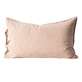 Aura By Tracie Ellis Mini Gingham Flax Linen &amp; Cotton Standard Pillowcase