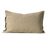 Aura By Tracie Ellis Mini Gingham Flax Linen &amp; Cotton Standard Pillowcase