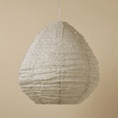 Aura By Tracie Ellis Cloud Pear Fringed Linen Pendant Shade