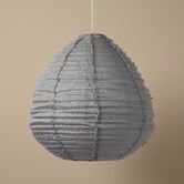 Aura By Tracie Ellis Cloud Pear Fringed Linen Pendant Shade
