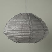 Aura By Tracie Ellis Cloud Oval Fringed Linen Pendant Shade