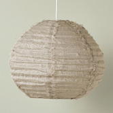 Aura By Tracie Ellis Cloud Ball Fringed Linen Pendant Shade