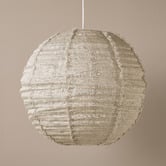 Aura By Tracie Ellis Cloud Round Fringed Linen Pendant Shade
