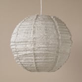 Aura By Tracie Ellis Cloud Round Fringed Linen Pendant Shade
