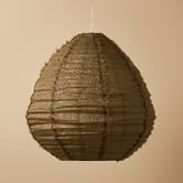 Aura By Tracie Ellis Cloud Pear Fringed Linen Pendant Shade