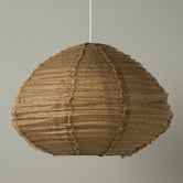 Aura By Tracie Ellis Cloud Oval Fringed Linen Pendant Shade