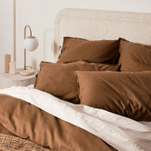 Aura By Tracie Ellis Maison Vintage Flax Linen &amp; Cotton Quilt Cover