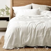 Aura By Tracie Ellis Maison Vintage Flax Linen &amp; Cotton Quilt Cover